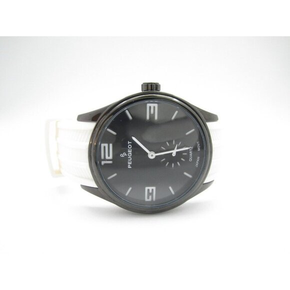 Men Peugeot Quartz 3ATM WR Analog 42mm Round Watch (I14) "New Battery" - Picture 8 of 10